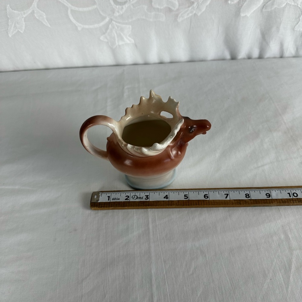 Vintage Czechoslovakia Elk Ceramic Creamer Hand painted - Picture 8 of 15